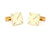 Simple Square Diamond Swarovski® Crystals in Gold Cufflinks (V-CF-C532C-G)