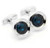 Blue Circle Swarovski® Crystal Cufflinks (V-CF-C52119-BL)
