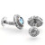 Celtic Style Aqua Blue Crystal Cufflinks (V-CF-C53381BL) Celtic Style Aqua Blue Crystal Cufflinks (V-CF-C53381BL)