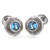 Celtic Style Aqua Blue Crystal Cufflinks (V-CF-C53381BL) Celtic Style Aqua Blue Crystal Cufflinks (V-CF-C53381BL)