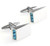 Petite Triangular Aqua Swarovski® Crystals Cufflinks (V-CF-C418TBL) Petite Triangular Aqua Swarovski® Crystals Cufflinks (V-CF-C418TBL)