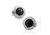 Oversized Black Faceted Crystal Cufflinks (V-CF-C64110B)