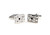 Silver Cut-Out Black Crystal Cufflinks (V-CF-C40253B-S)
