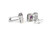 Large Princess Cut Purple-Colored Crystal Cufflinks (V-CF-C64308PR-S)