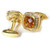 Large Amber-Colored Swarovski® Crystal Cufflinks (V-CF-80000G-G)