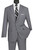Lucci 2-Button with Flat Front Slacks Budget Suit - Medium Grey