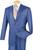 Vinci 2-Button with Flat Front Slacks Blue Glenplaid Suit