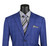 Vinci 2-Button with Flat Front Slacks Blue Glenplaid Suit