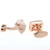Milky Rose Quartz Rose Gold Cufflinks (V-CF-G53553-RG)