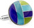 Multi-Blue & Green Cat's Eye Cufflinks (V-CF-G66802)
