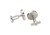 Carved Rosewood Insert Stainless Steel Cufflinks (V-CF-W230045SS) Carved Rosewood Insert Stainless Steel Cufflinks (V-CF-W230045SS)