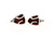 Carved Rosewood Triangular Stainless Steel Cufflinks (V-CF-W230080SS) Carved Rosewood Triangular Stainless Steel Cufflinks (V-CF-W230080SS)