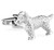 Furry Dog Silver Cufflinks (V-CF-M61153S)