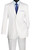 Vinci 2-Button Suit with Hidden Adjustable Waist Flat Front Slacks - White Vinci 2-Button Suit with Hidden Adjustable Waist Flat Front Slacks - White