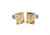 Large Yellow Floral Bell Design Enamel Cufflinks (V-CF-E81156G) Large Yellow Floral Bell Design Enamel Cufflinks (V-CF-E81156G)