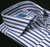 Leonardo Valenti 100% Premium Cotton Blue Multi Stripe European Shirt Leonardo Valenti 100% Premium Cotton Blue Multi Stripe European Shirt