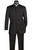 Lucci Banded Collar Fashion Suit - Black