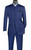 Lucci Banded Collar Fashion Suit - Blue