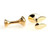Gold Tear Drop Cufflinks (V-CF-M415-G)