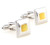 Square Light Yellow Cat's Eye Cufflinks (V-CF-G60739Y)
