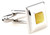 Square Light Yellow Cat's Eye Cufflinks (V-CF-G60739Y)