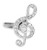 Treble Clef with Diamond Crystal Cufflinks (V-CF-C68381C-S) Treble Clef with Diamond Crystal Cufflinks (V-CF-C68381C-S)