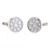 Silver Detailed Disc Cufflinks (V-CF-M52754S)
