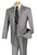Vinci 2-Button Glenplaid with Low Cut Vest Suit - Grey Vinci 2-Button Glenplaid with Low Cut Vest Suit - Grey