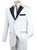 Lucci White with Black Contrasting Notched Collar Tuxedo - Pleated Slacks Lucci White with Black Contrasting Notched Collar Tuxedo - Pleated Slacks