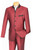 Vinci Burgundy Banded Collar Two-Tone Fashion Suit - Slim Fit Vinci Burgundy Banded Collar Two-Tone Fashion Suit - Slim Fit