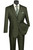 Vinci 2-Button Olive Glenplaid Suit with Low-Cut Vest