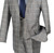 Vinci 2-Button Grey Glenplaid Suit with Low-Cut Vest