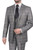 Vinci 2-Button Grey Glenplaid Suit with Low-Cut Vest