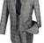 Vinci 2-Button Grey Glenplaid Suit with Low-Cut Vest
