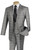 Vinci 2-Button Grey Glenplaid Suit with Low-Cut Vest