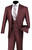 Vinci 2-Button Burgundy Glenplaid Suit with Low-Cut Vest