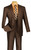 Vinci 2-Button Chestnut Brown Glenplaid Suit with Low-Cut Vest