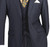 Vinci 2-Button Classic Suit with Vest - Navy Vinci 2-Button Classic Suit with Vest - Navy