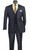 Vinci 2-Button Classic Suit with Vest - Navy Vinci 2-Button Classic Suit with Vest - Navy