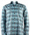 St. Cado Turqoise and Grey Windowpane Fashion Shirt - Button Cuff