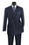Vinci Navy Bold Pinstripe Double-Breasted Suit