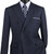 Vinci Navy Bold Pinstripe Double-Breasted Suit