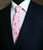 Parquet 100% Cotton Pink Small Roses Skinny Tie