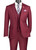 Vinci 2-Button Burgundy Suit with Vest - Slim Fit Vinci 2-Button Burgundy Suit with Vest - Slim Fit