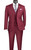 Vinci 2-Button Burgundy Suit with Vest - Slim Fit Vinci 2-Button Burgundy Suit with Vest - Slim Fit