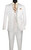 Vinci 2-Button White Suit with Vest - Slim Fit