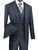 Vinci 2-Button Charcoal Windowpane with Double-breasted Vest Suit Vinci 2-Button Charcoal Windowpane with Double-breasted Vest Suit