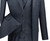 Vinci 2-Button Charcoal Windowpane with Double-breasted Vest Suit Vinci 2-Button Charcoal Windowpane with Double-breasted Vest Suit