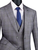 Vinci 2-Button Grey Glenplaid Suit with DB-Vest - Modern Fit Vinci 2-Button Grey Glenplaid Suit with DB-Vest - Modern Fit