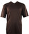  Bassiri Short Sleeve V-Neck Ribbed Jersey Knit Tee - Brown